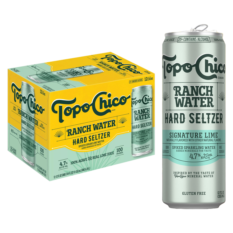 topologieボトルサコッシシュ、kawa Topo Chico Ranch Water Hard Seltzer 12pk 12oz Cans 4.7% ABV