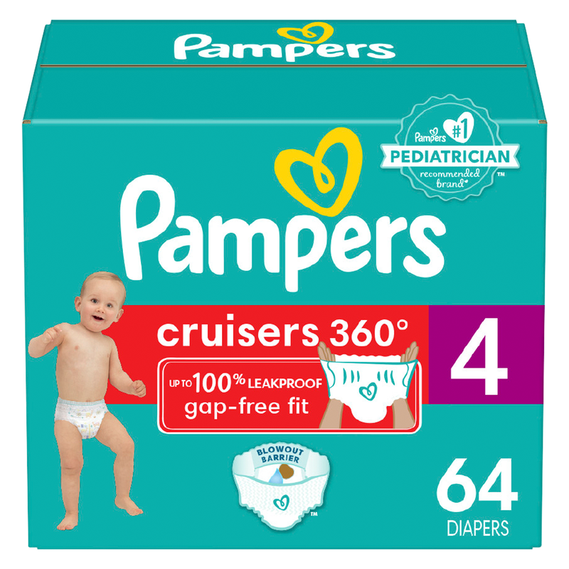 Pampers Cruisers 360 Size 4 Super Pack 64 ct – BevMo! Arizona