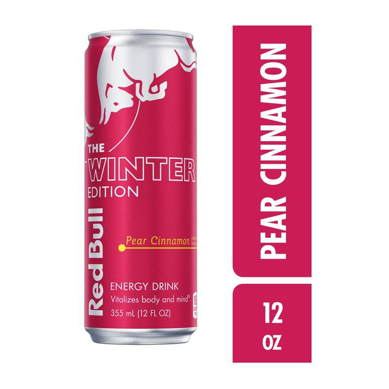 Red Bull Energy Drink The Winter Edition Pear Cinnamon 12oz Can