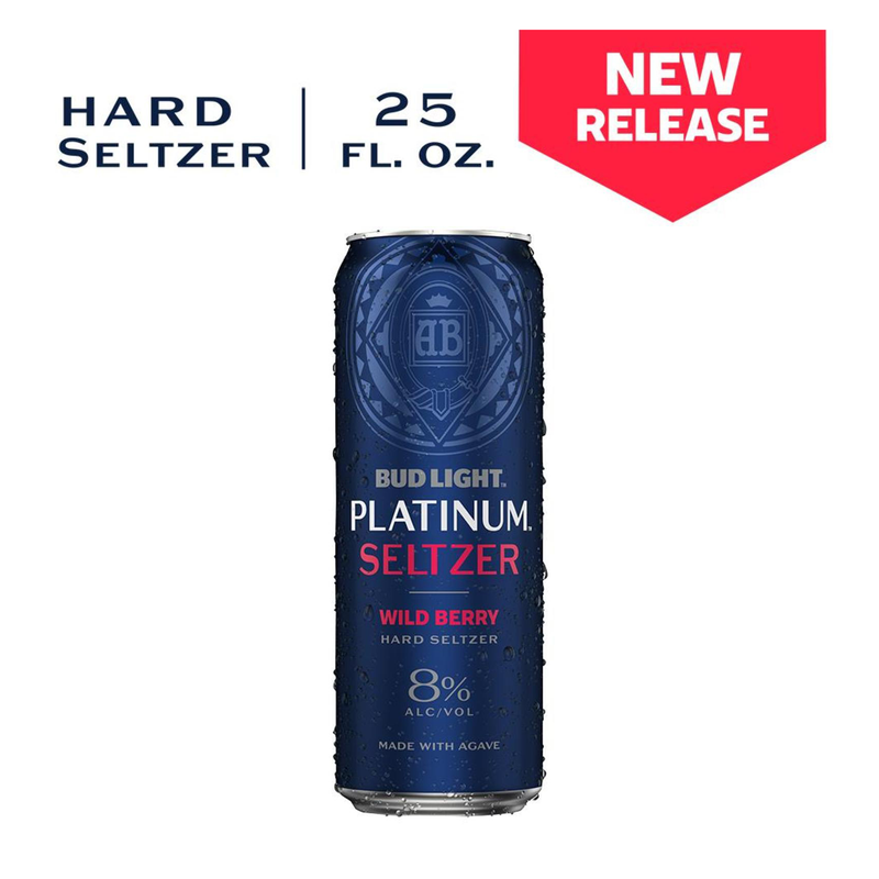 Bud Light Platinum Wild Berry Seltzer Single 25oz Can 8.0% ABV