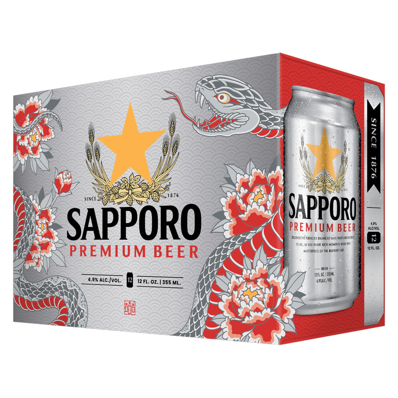 Sapporo Premium 12pk 12oz Can 4.9% ABV – BevMo! Arizona
