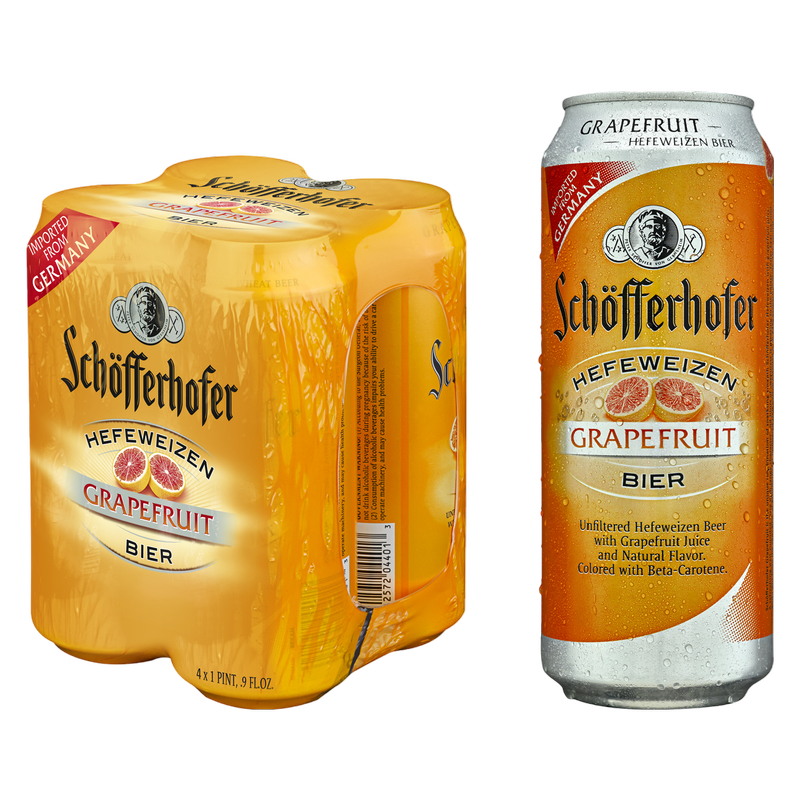 Schofferhofer Grapefruit Bier 4pk 16oz Can 2.5% ABV – BevMo! Arizona