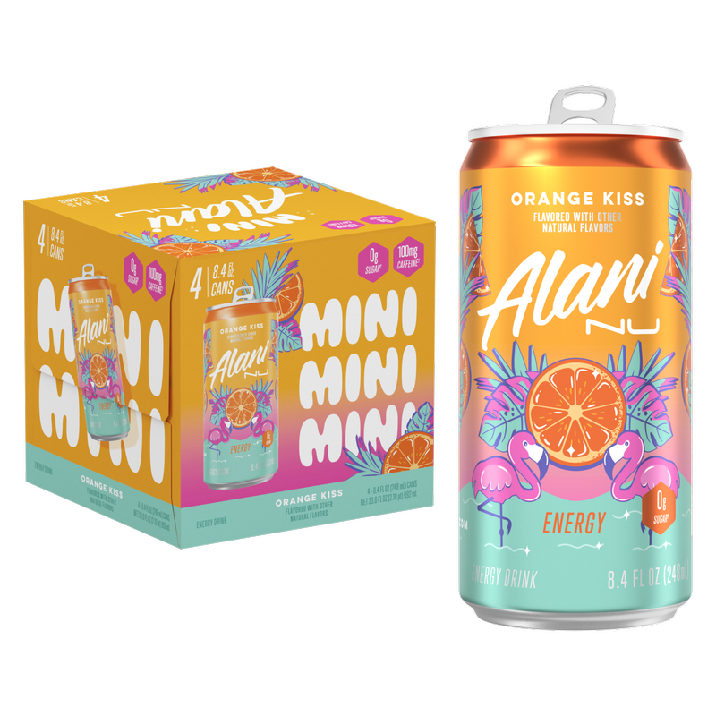 Alani Energy Orange Kiss 4pk 8.4oz Can – BevMo! Arizona