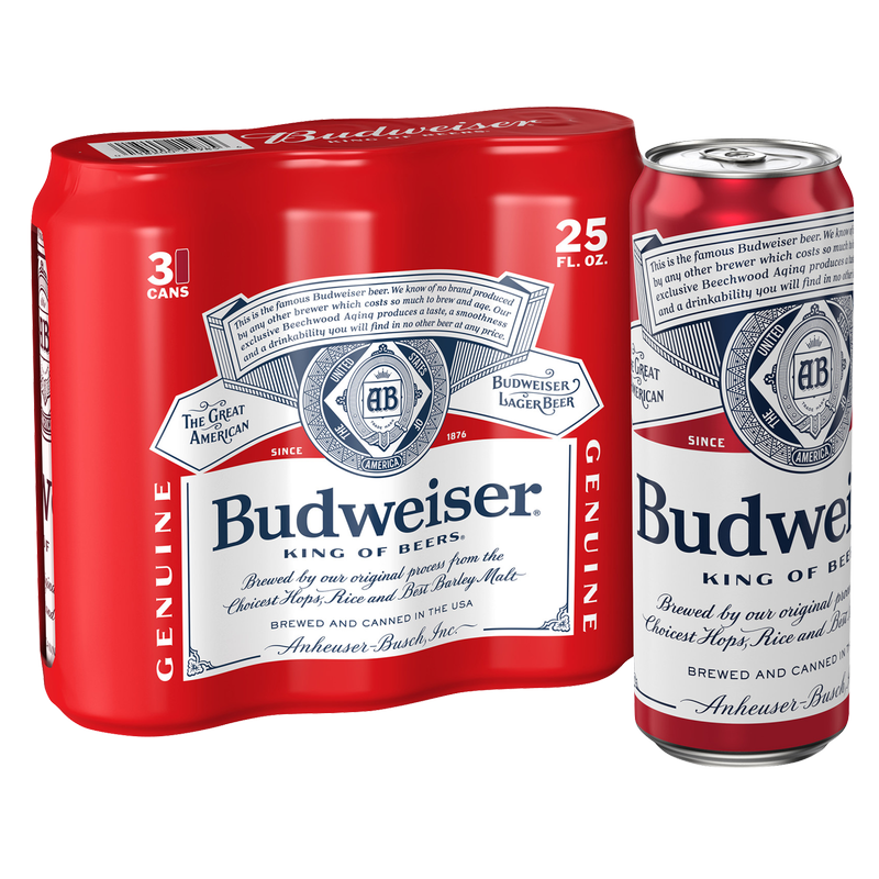 Budweiser 3pk 25oz Cans – BevMo! Arizona