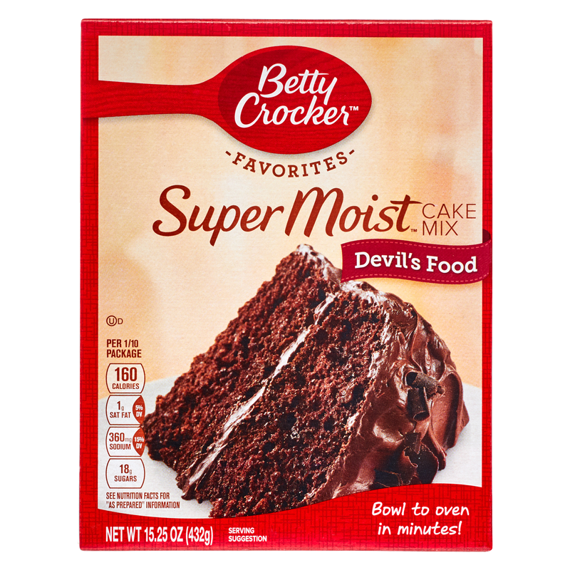 Betty Crocker Super Moist Devil's Food Cake Mix 15.25oz – BevMo