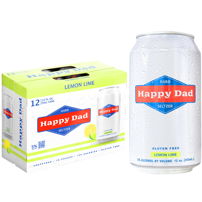 Happy Dad Hard Seltzer Lemon Lime 12pk 12oz Can 5.0% ABV – BevMo