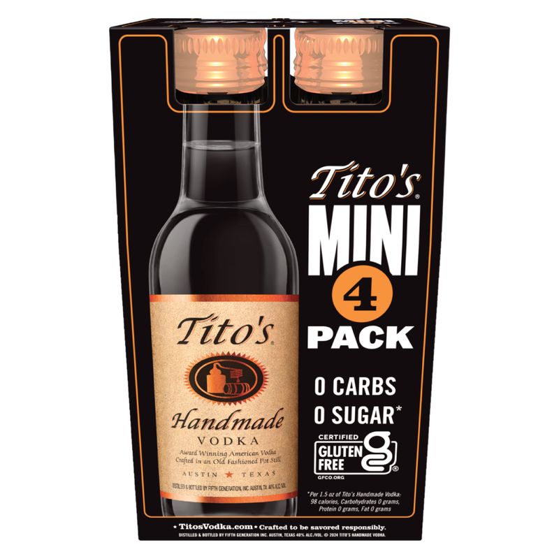 Tito's Handmade Vodka 4pk 50ml (80 Proof) – BevMo! Arizona