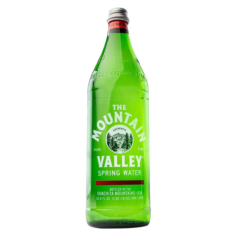 1lt glass drink bottle Mountain Valley Spring Water