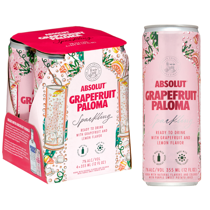Absolut Grapefruit Paloma 4pk 12oz Cans 7.0% ABV – BevMo! Arizona