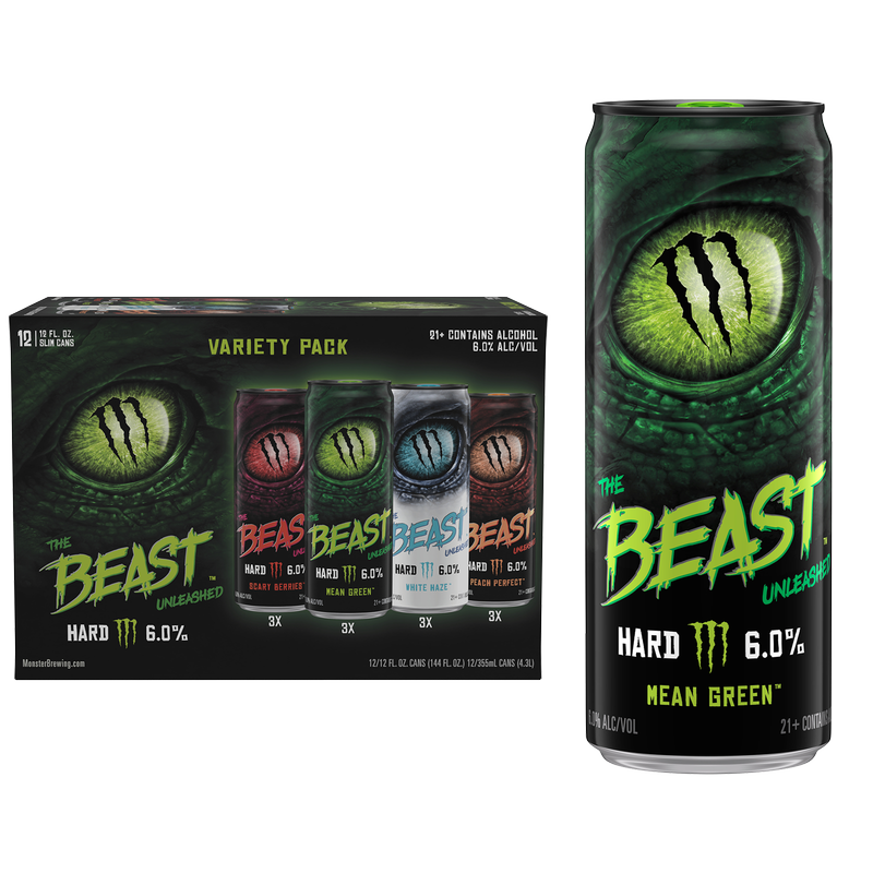 Monster Energy The BEAST アルコール6% 4種類12本 The Beast Unleashed Variety Pack 12pk 12oz Can 6% ABV – BevMo! Arizona