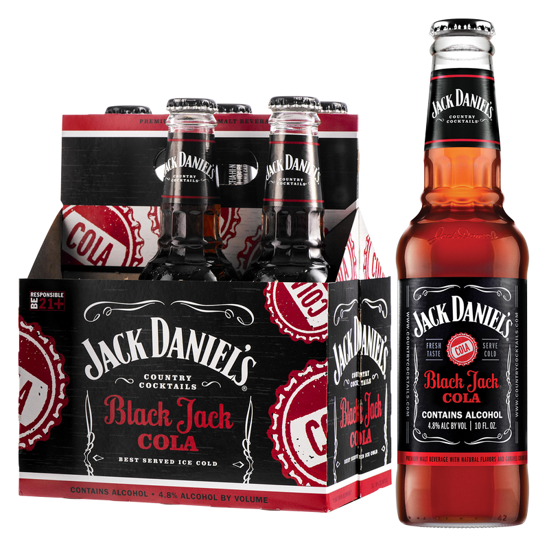 Jack Daniel's Black Jack and Cola 6pk 10oz Btl 4.8% ABV – BevMo