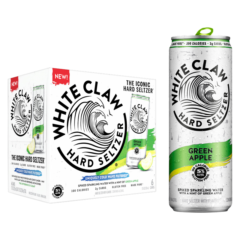 White Claw Seltzer Green Apple 6pk 12oz Can 5.0% ABV – BevMo! Arizona