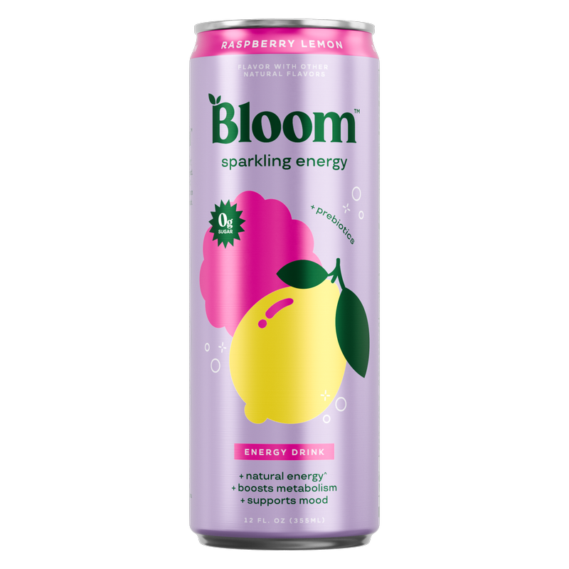 Bloom Raspberry Lemon Sparkling Energy 12oz Can – BevMo! Arizona