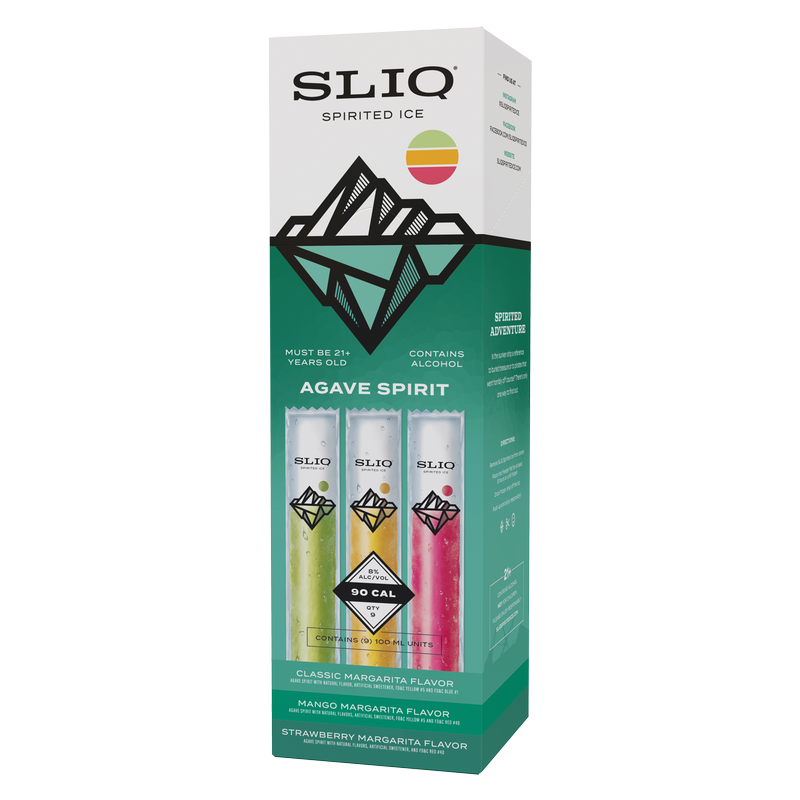 SLIQ Spirited Ice Agave Cocktail Pops 9pk 100ml 8% ABV – BevMo! Arizona