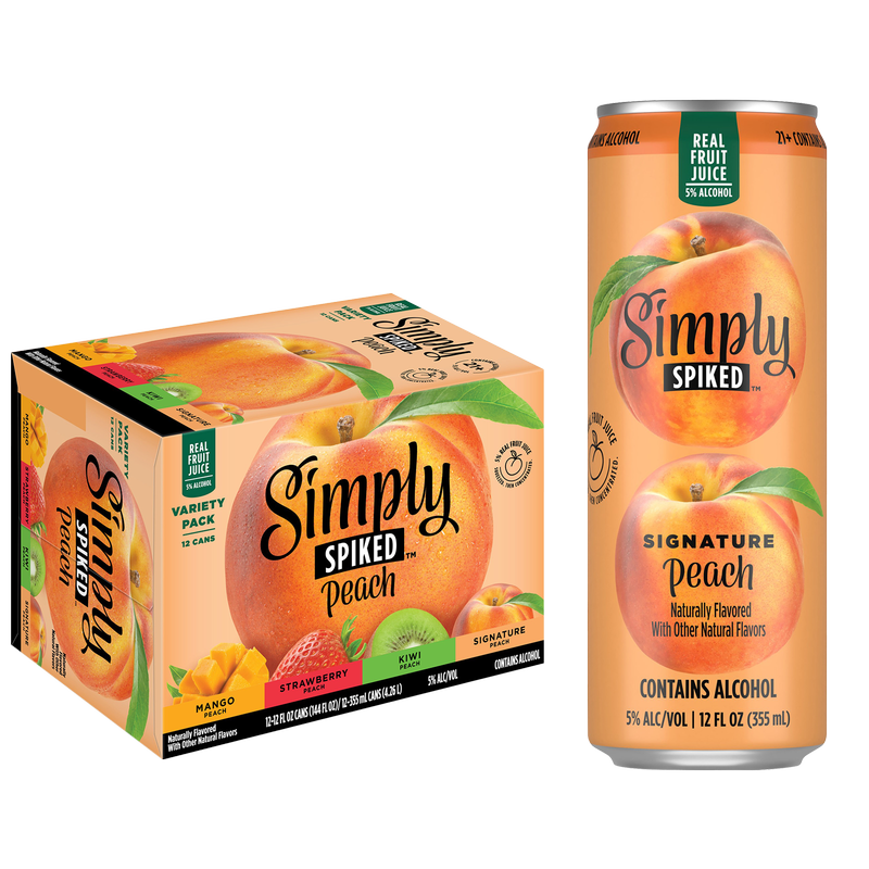 Simply Spiked Peach Variety Pack 12pk 12oz Can 5% ABV – BevMo! Arizona