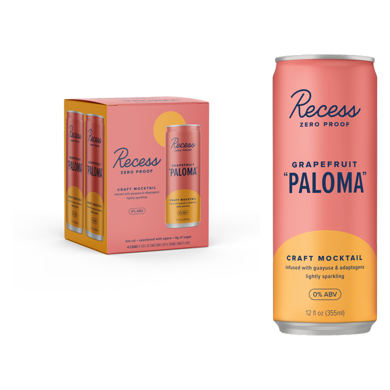 Recess Grapefriut Paloma Mocktail 4pk 12oz Can – BevMo! Arizona