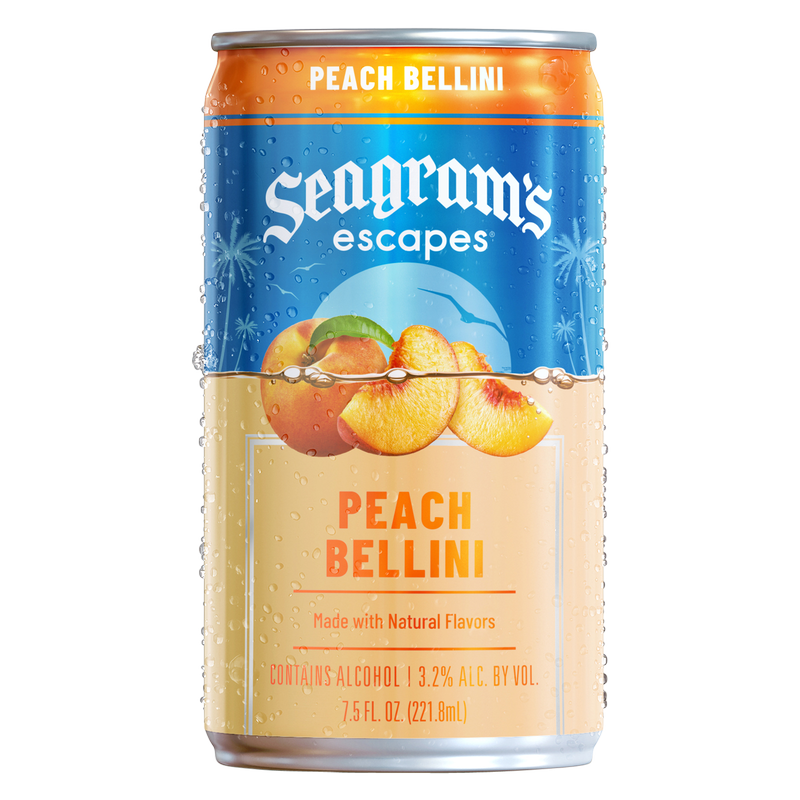 Seagram's Escapes Peach Bellini Single 7.5oz Can 3.2% ABV – BevMo