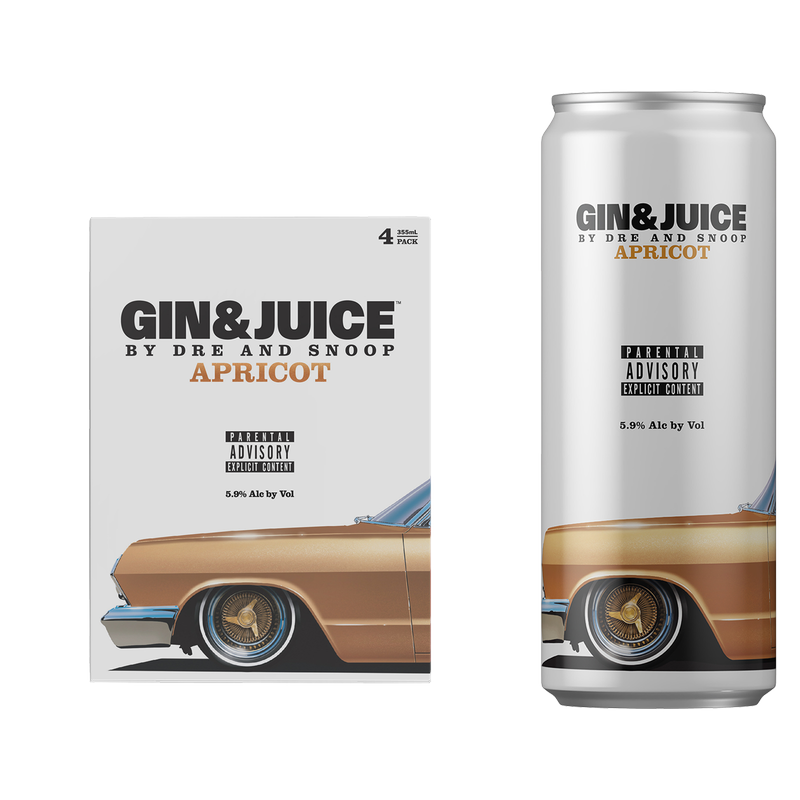 GIN & JUICE Apricot 4pk 355ml Can 5.9% ABV – BevMo! Arizona
