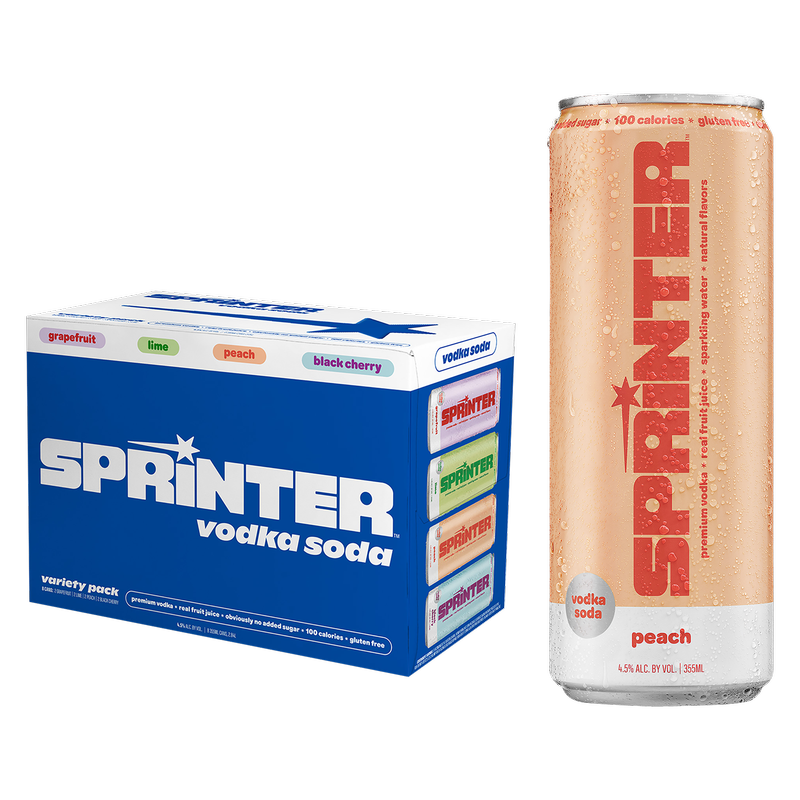 Sprinter Vodka Soda Variety 8pk 12oz Cans 4.5% ABV – BevMo! Arizona