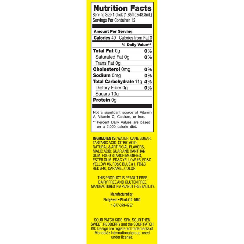Sour Patch Kids Variety Pack Ice Pops 12ct