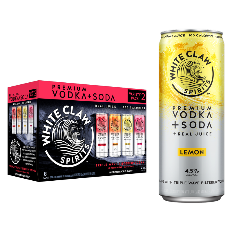White Claw Vodka + Soda Variety #2 8pk 12oz Can 4.5% ABV – BevMo
