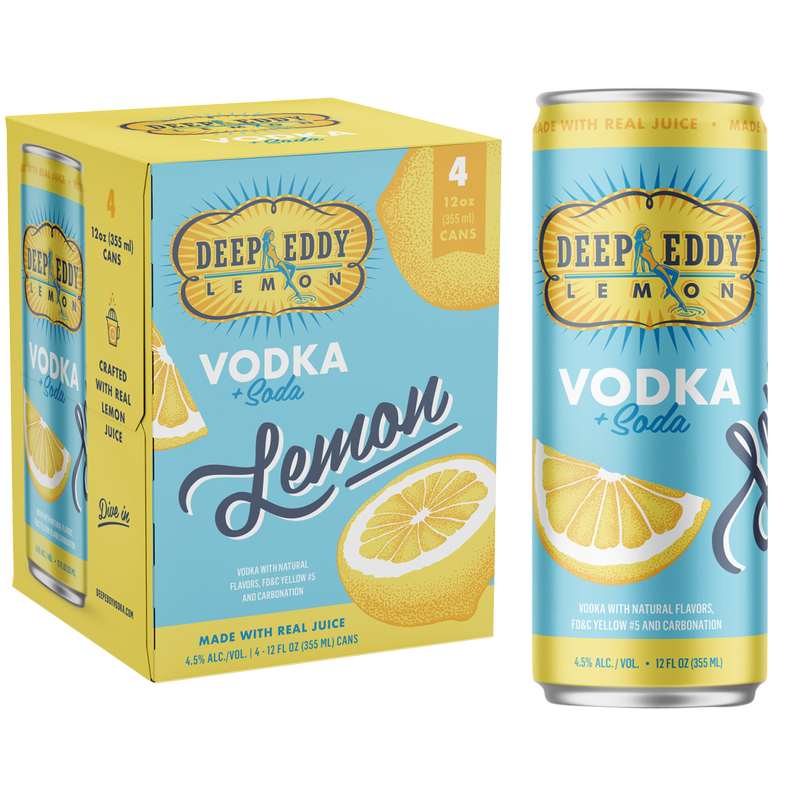 Deep Eddy Lemon Vodka & Soda 4pk 12oz 4.5% ABV – BevMo! Arizona
