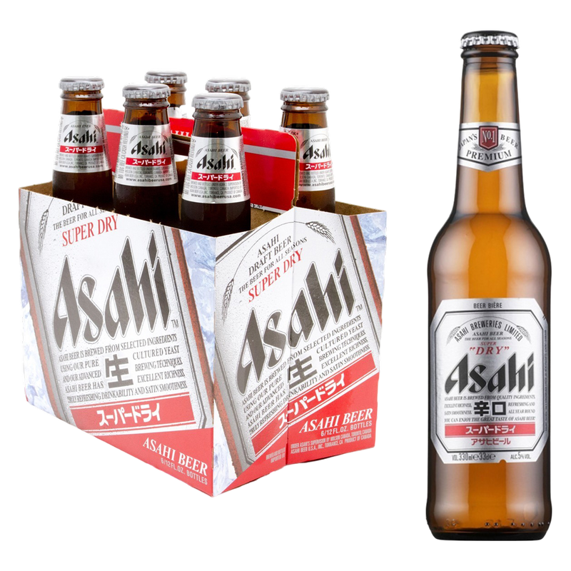 Asahi Super Dry 6pk 12oz Btl 5.0% ABV – BevMo! Arizona