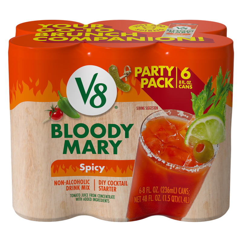 V8 Spicy Bloody Mary Mix 8oz 6pk Can – BevMo! Arizona