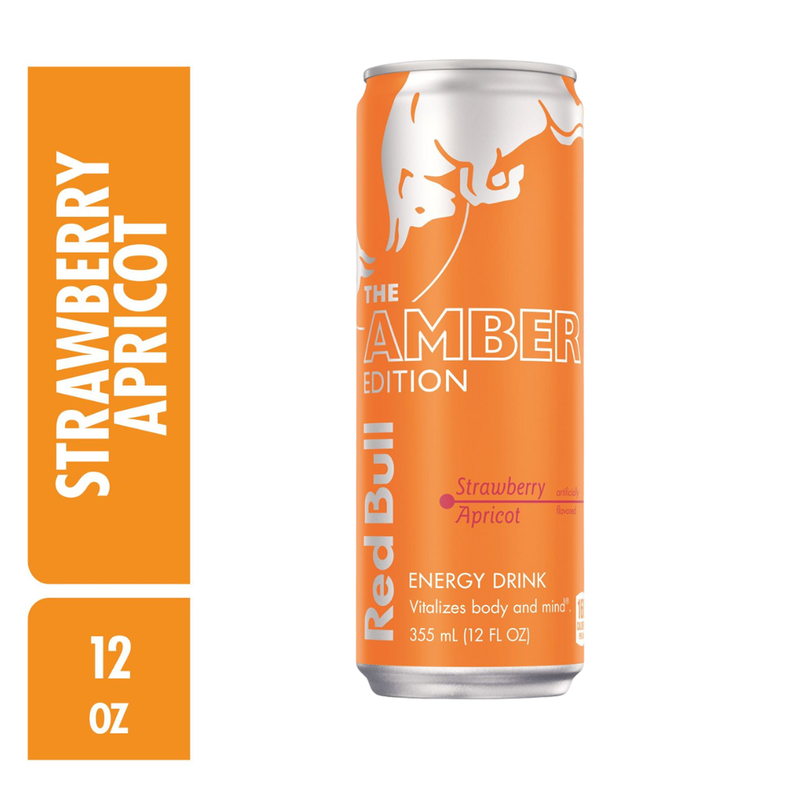 Red Bull Energy Drink The Amber Edition Strawberry Apricot 12oz