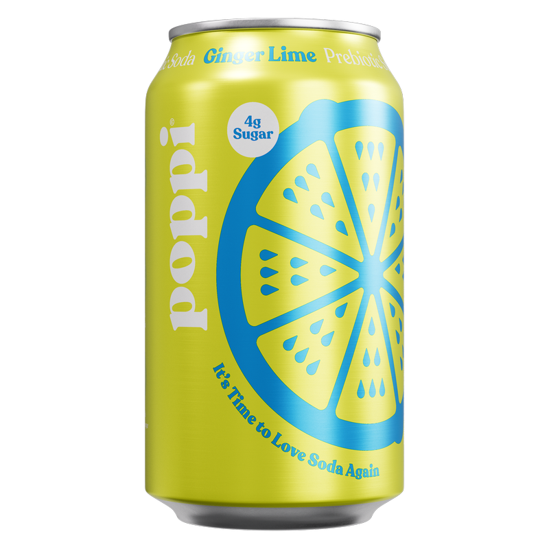 Poppi Prebiotic Soda Ginger Lime 12oz Can – BevMo! Arizona