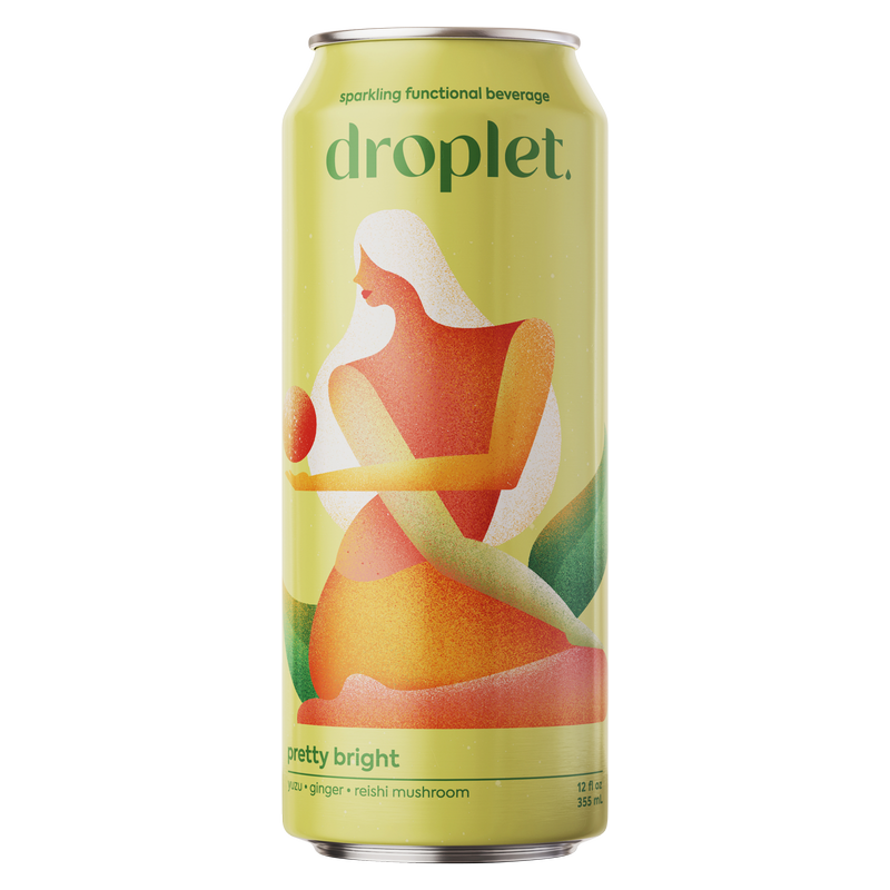 Droplet Pretty Bright - Yuzu Ginger Reishi 12 oz can