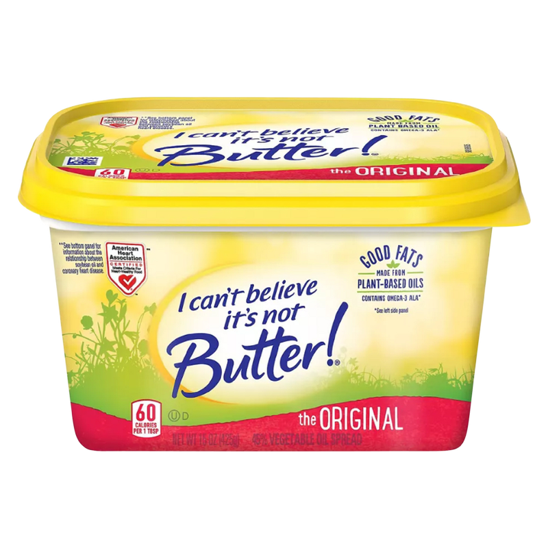 I Can't Believe It's Not Butter Original Spread Tub - 15oz – BevMo