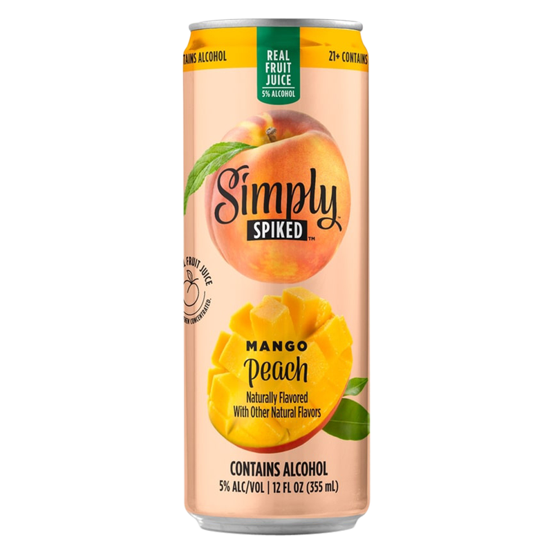 Simply Spiked Peach Mango Single 12oz Can 5% ABV – BevMo! Arizona
