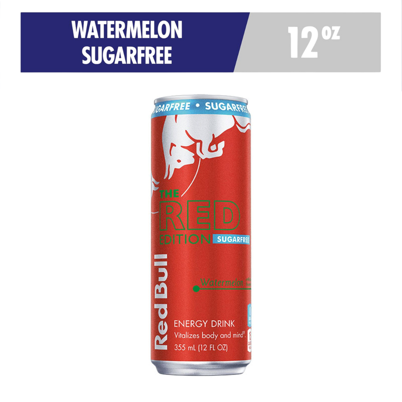 Red Bull Sugar Free Red Edition Watermelon Energy Drink 12oz Can