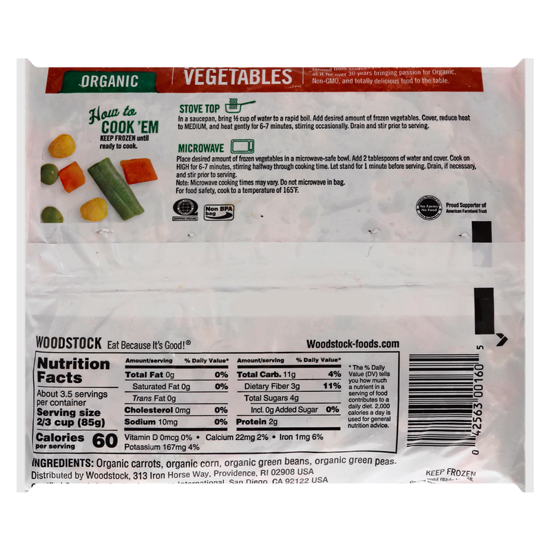 Woodstock Frozen Organic Mixed Vegetables 10oz