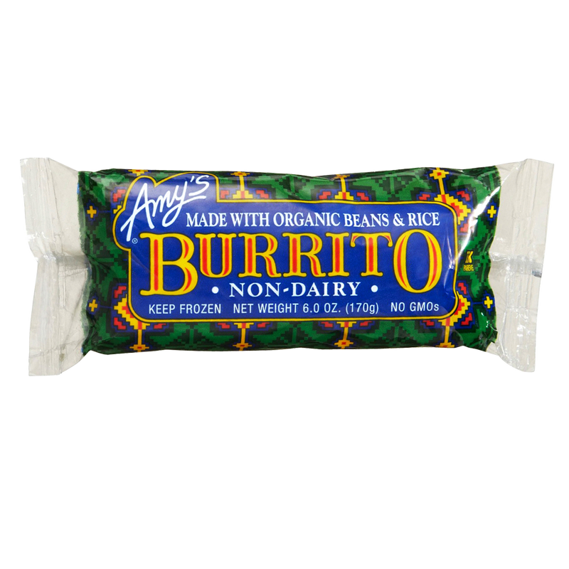 Amy's Frozen Non Dairy Beans and Rice Burrito 1ct 6oz