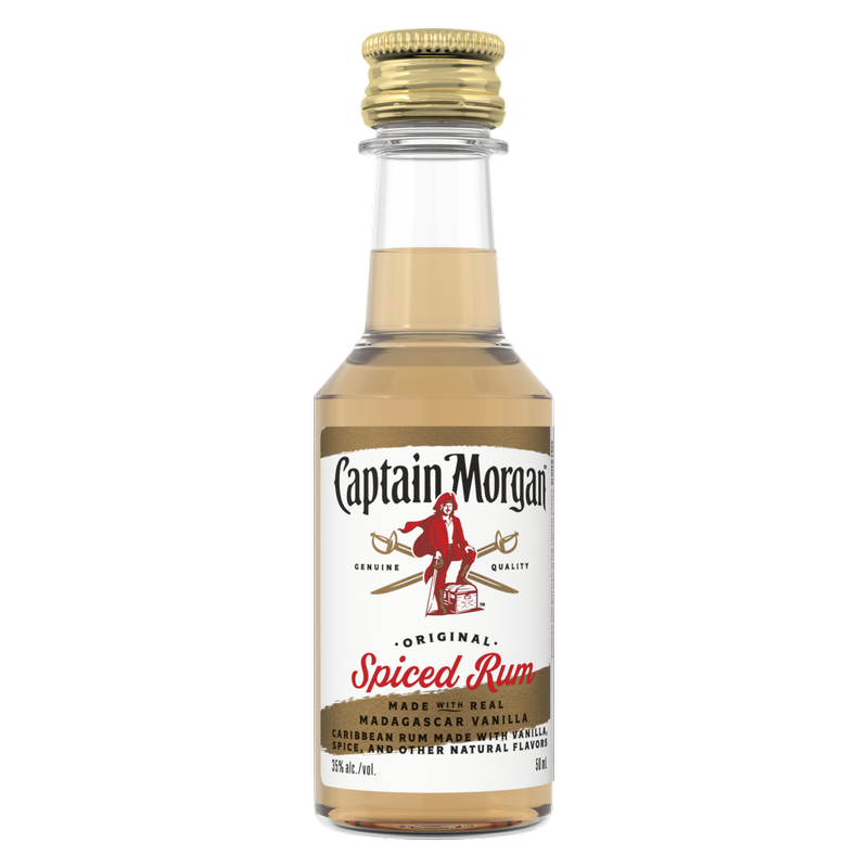 Captain Morgan Original Spiced Rum (Made with Real Madagascar Vanilla), 50 mL