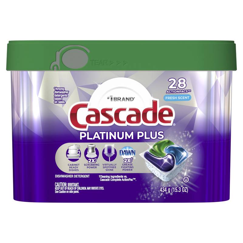 Cascade Platinum Plus Dishwasher Detergent Pods Fresh 28ct – BevMo