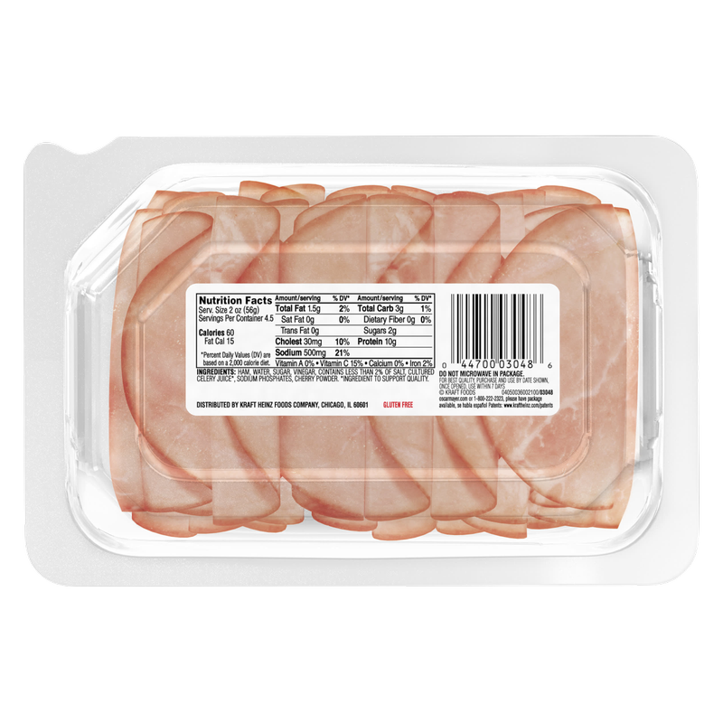 Oscar Mayer Deli Fresh Smoked Uncured Ham Sliced Lunch Meat - 9oz