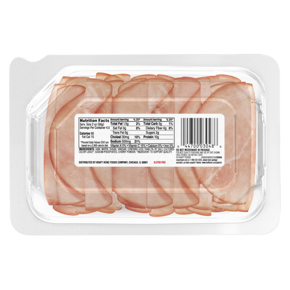 Oscar Mayer Deli Fresh Smoked Uncured Ham Sliced Lunch Meat - 9oz