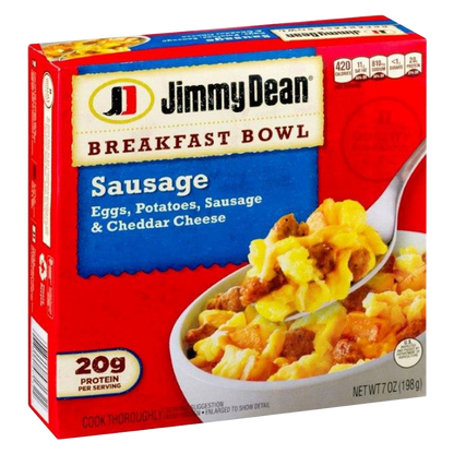 Jimmy Dean Frozen Breakfast Bowl Sausage, Egg, Potatoes & Cheese 7oz