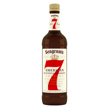 Seagram's 7 Crown American Blended Whiskey, 750 mL Glass Bottle (80 Proof)