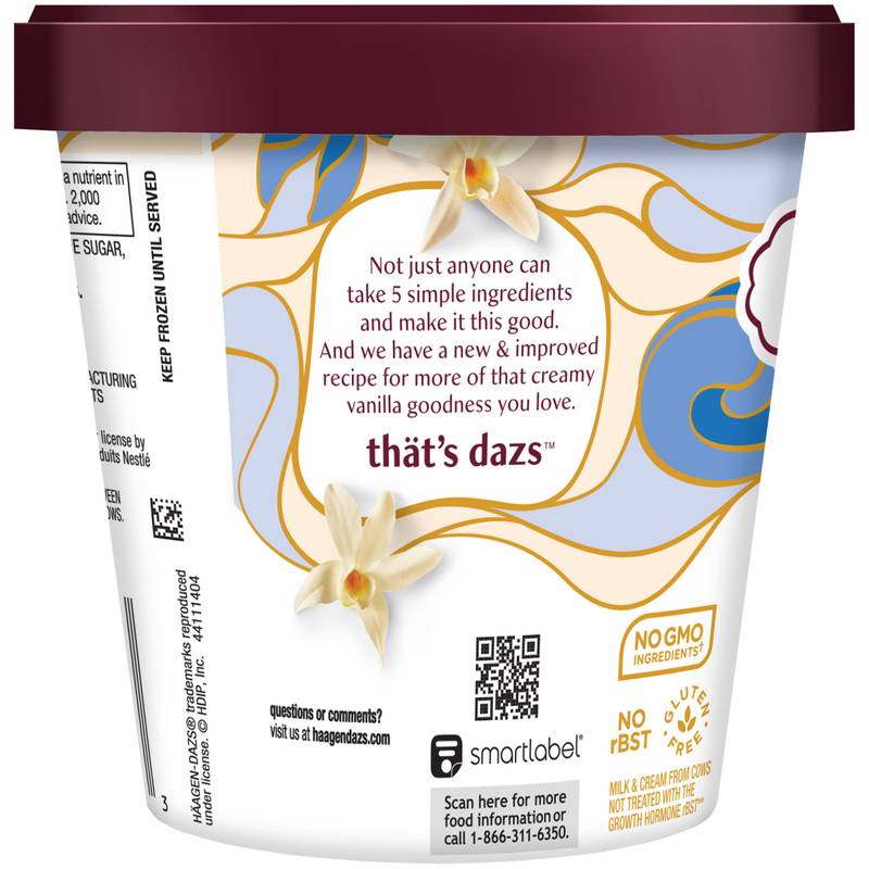 Haagen-Dazs Vanilla Ice Cream, 14oz.