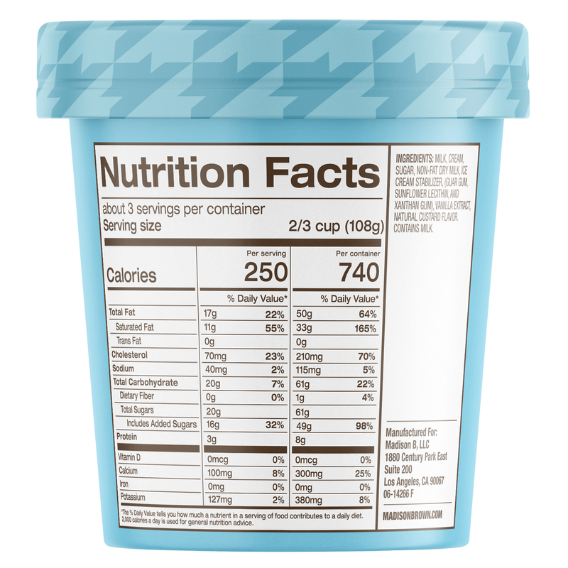 Madison Brown Vanilla Ice Cream 16oz