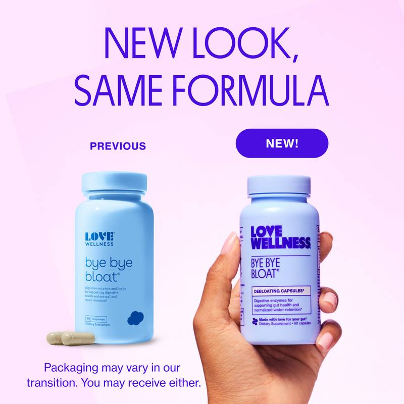 Love Wellness Bye Bye Bloat Debloating Capsules 60ct