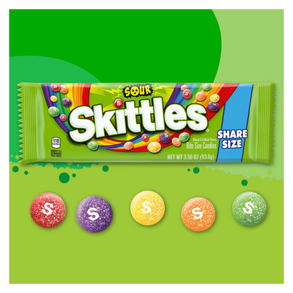 Skittles Sour Candy Share Size 3.3oz