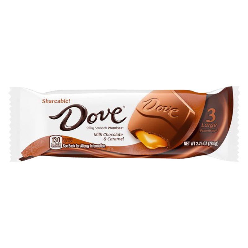 Dove Promises Milk Chocolate Caramel King Size Candy Bar 2.75oz