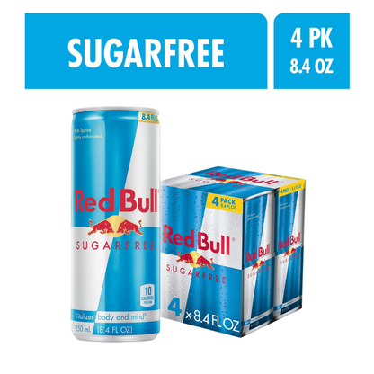 Red Bull Energy Drink Sugar Free 4pk 8.4oz Can