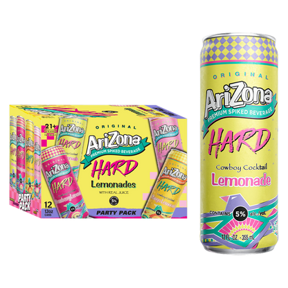Arizona Hard Lemonade Party Pack 12pk 12oz Can 5.0% ABV – BevMo Arizona Hard Lemonade Party Pack 12pk 12oz Can 5.0% ABV – BevMo