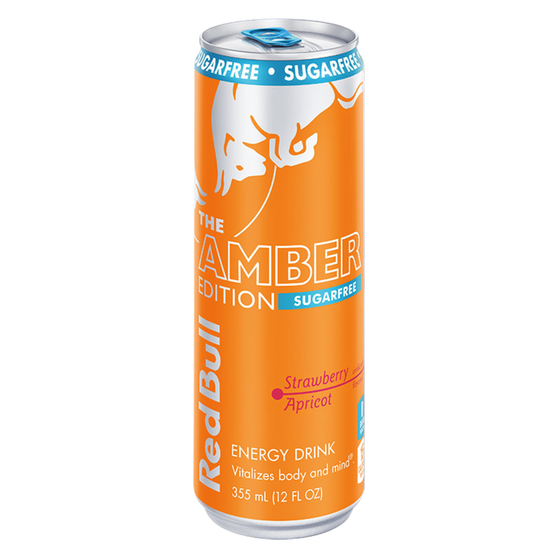Red Bull Sugar Free Amber Edition Strawberry Apricot Energy Drink